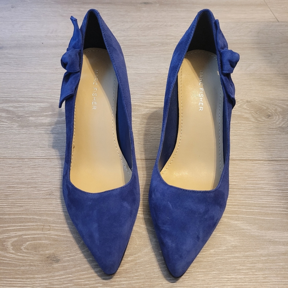 Marc Fisher | Royal Blue | Suede | Thunder-Knotted Pump Heel | Size 7.5 M